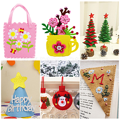 7шт. нетканый войлочный материал 7-х цветов&nbsp;DIY-CP0012-69E