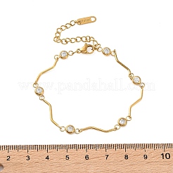 Gliederarmbänder aus 304er Edelstahl mit Zirkonia&nbsp;SA-CBA8C9C-04B-G