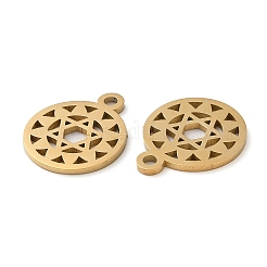 Pendentifs en acier inoxydable 304 à thème chakra avec placage ionique (IP)&nbsp;STAS-Q303-04G