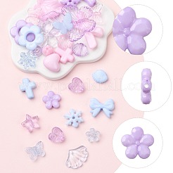 450 шт. 3-х цветные прозрачные и непрозрачные акриловые бусины&nbsp;TACR-FS0001-68