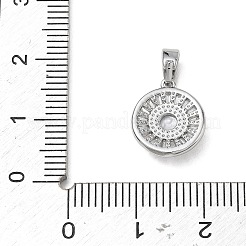 Messingpflaster klare Zirkonia Charms&nbsp;CU-CBA746B-01P
