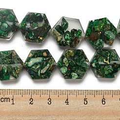 Окрашенная натуральная императорская яшма с нитями смоляных бусин&nbsp;G-G083-D06-01