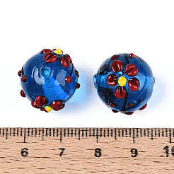 Эмалевые бусины ручной работы в технике лэмпворк&nbsp;LAMP-T023-23B