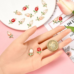 15 шт. 3-х цветные подвески из позолоченного сплава с эмалью&nbsp;ENAM-YW0006-07