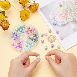 60 шт. двухцветные непрозрачные стеклянные бусины&nbsp;EGLA-PH0001-19