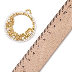Pendenti con perline di semi di howlite naturale e vetro&nbsp;PALLOY-MZ01268-03