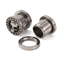 Bouchons d'oreille en acier inoxydable 304 et alliage&nbsp;AJEW-B029-03