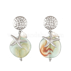 Boucles d'oreilles pendantes en acier inoxydable 304&nbsp;EJEW-JE07446-01