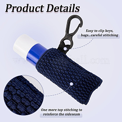 5 шт. 5-х цветные шелковые мешочки для помады с черными пластиковыми застежками-ключиками&nbsp;AJEW-CN0003-54