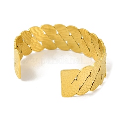 Ионное покрытие (ip) 304 нержавеющая сталь манжеты браслеты для женщин&nbsp;BJEW-B104-11G