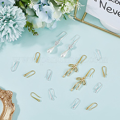 40 шт. 2-х цветные экологически чистые латунные крючки для сережек&nbsp;KK-SC0006-47