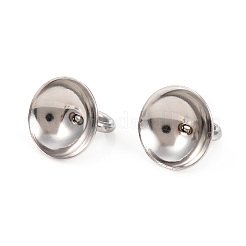 201 ganci per ciondolo con tappo a perlina in acciaio inossidabile&nbsp;STAS-L244-27E-P