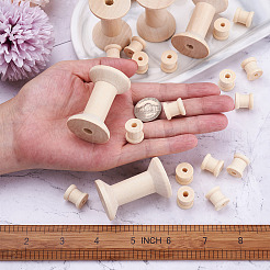 250 шт. 2 стиля деревянных пустых катушек&nbsp;WOOD-TA0001-58
