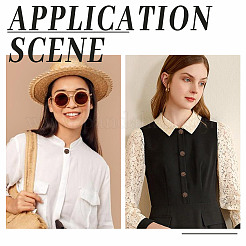 4 шт. пуговицы из сплава с двумя отверстиями и стеклянной ножкой&nbsp;FIND-DR0002-01AG