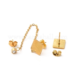 Серьги-гвоздики из нержавеющей стали 304 с вакуумным покрытием PVD&nbsp;EJEW-C049-01B-G