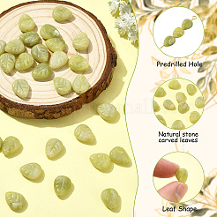 30 pieza de cuentas talladas de jade chino natural&nbsp;G-CJ0001-85