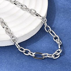 Текстурированная цепочка Фигаро из нержавеющей стали 201 толщиной 5.5 мм&nbsp;NJEW-K302-17P