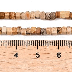 Естественного изображения яшмы бисер нитей&nbsp;G-G345-C25-2x4mm