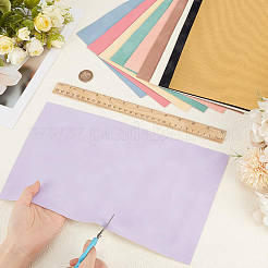 10 Stück 10 Farben mattierte PVC-Kunstlederstoffe&nbsp;DIY-CL0001-71A