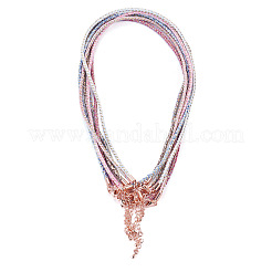 7 pieza de cordón de algodón de nailon redondo de 2.5 mm de 7 colores para hacer collares&nbsp;NJEW-TA0001-25RG