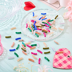 100 Stück zweifarbige Acrylperlen&nbsp;MACR-TA0002-80