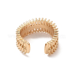 Anneaux de manchette ouverts en laiton micro pavé de zircone cubique&nbsp;RJEW-R146-13G