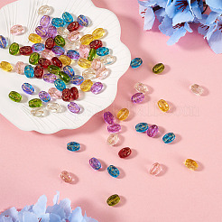 96 pz 8 colori fili di perle di vetro trasparenti&nbsp;GLAA-CW0001-04