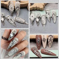 4 шт. 4 цвета 5D ПВХ наклейки для ногтей анаглифные наклейки&nbsp;MRMJ-SP0001-14