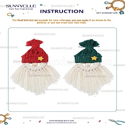 Weihnachts-DIY-Sets für handgefertigte Weihnachtsmann-Anhänger aus gewebter Baumwolle&nbsp;DIY-SC0028-12A