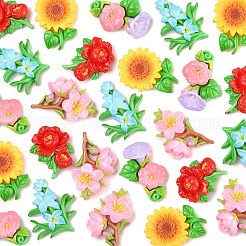 25шт 5 стиля непрозрачные кабошоны из смолы&nbsp;RESI-FS0001-97