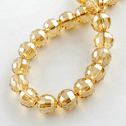 Гальванические стеклянные бусины&nbsp;X-EGLA-R041-8mm-09