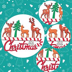 Panneau de porte en bois décoratif de noël de style 8pcs 8&nbsp;sgFIND-SZ0005-74
