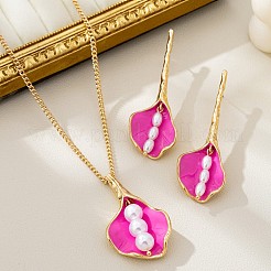 Подвески из эмалированного сплава с пластиковыми жемчужинами&nbsp;FS-WG966C8-01