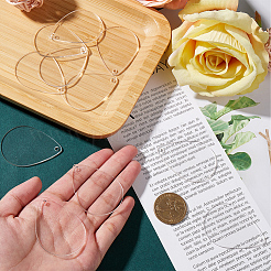 Подвески из прозрачных акриловых дисков&nbsp;TACR-SC0001-38B