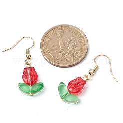 Orecchini pendenti in muratura con fiori di tulipano&nbsp;EJEW-JE05526