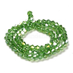 Transparentes perles de verre de galvanoplastie brins&nbsp;LS-GLAA-F029-3mm-A03
