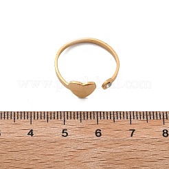 Кольцо-манжета из нержавеющей стали 304 со стразами для женщин&nbsp;LS-RJEW-F169-01G-06