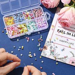 800шт 8 цвета непрозрачные акриловые бусины&nbsp;OACR-CJ0002-61