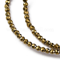 Стеклянные бусины с гальваническим покрытием &nbsp;EGLA-H107-01A-FP01