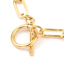 Браслеты-цепочки-скрепки из нержавеющей стали 304 с вакуумным покрытием pvd унисекс&nbsp;X-BJEW-H541-03A-G