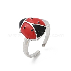 Anillos de puño de latón esmaltado para mujer&nbsp;RJEW-A059-03P