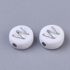 Perline acrilico placcato&nbsp;PACR-R243-04W