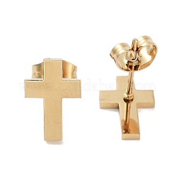 Boucles d'oreilles à tige en acier inoxydable 304 plaqué sous vide PVD pour femmes&nbsp;EJEW-A048-47D-G