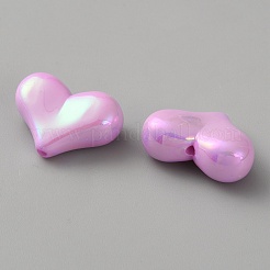 Гальванические непрозрачные акриловые бусины&nbsp;MACR-WH0010-38F