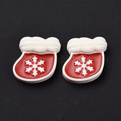 Undurchsichtige Harz-Cabochons des Weihnachtsthemas&nbsp;RESI-G029-A08