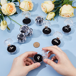 50 шт восьмиугольные прозрачные пластиковые коробки для колец&nbsp;OBOX-DC0001-02B