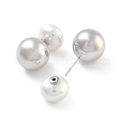 Pendientes de botón de acero inoxidable 304&nbsp;EJEW-K281-13P