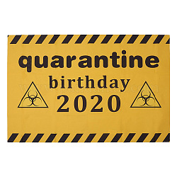 2020 decorazioni di compleanno in quarantena, tessuto in vinile foto panno, per la festa di compleanno in quarantena fai da te, oro, 120x80cm