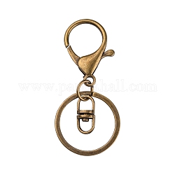 Fer mousqueton porte-clés, bronze antique, 68mm