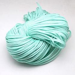7 Innenkerne Polyester- & Elasthan-Kordelseile, einfarbig, zur Herstellung von Seilarmbändern, blassem Türkis, 4~5 mm, ca. 109.36 Yard (100m)/Bündel, 420~500 g / Bündel